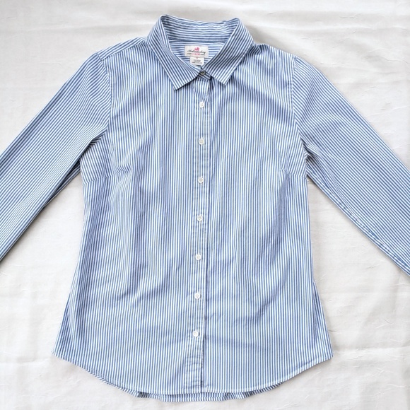 J.Crew Striped Classic Button-up Shirt Poplin S - Picture 2 of 6